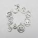 100g Yoga Charms - Mixed Antique Silver Bronze Sports Ohm Om Mala Yogi Chakra Indian Energy Love Sports Yoga Poses Slow Gossip Symbols Metal Pendants for Jewelry Making DIY Findings (HM22)