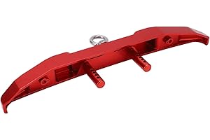 aqxreight Aluminum Alloy Rear Bumper RC Car Accessory with Tow Hook for AXIAL 1/6 for SCX6 for JLUBlack for LER AXI05000 Can 