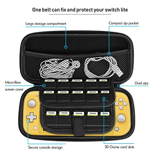 Cmore Nintendo Switch Lite Carrying Case with [3 Packs] Screen