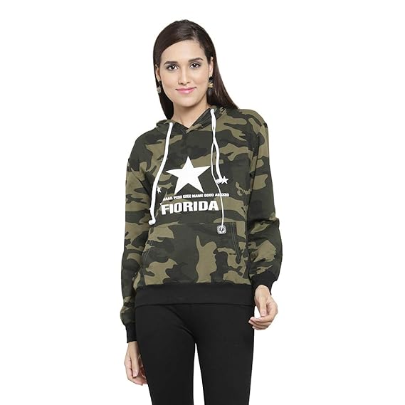 khaki green hoodie women's