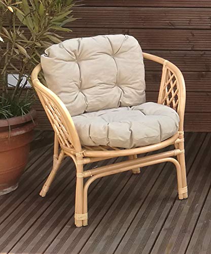 Mayaadi Deluxe Gartenbankauflagen 6 teiliges Sitzkissen-Set Sitzpolster für Gartengarnitur Set Steve JCG1 Beige – Bild 3