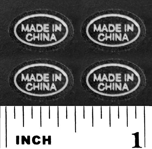 1,000+ Made in China Stickers Oval Transparent White Text Easy Peel Pre-Separated Waterproof Self Adhesive Labels by IntelGifts. Show Country of Origin on China Imported Products (Transparent White)