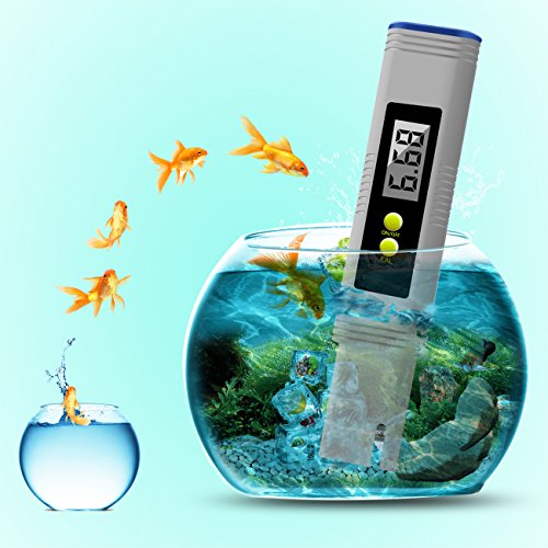 VANTAKOOL Digital PH Meter, 0.01 PH High Accuracy Water Quality Tester with 0-14 PH Measurement Range for Household Drinking, Pool and Aquarium Water PH Tester Design with ATC (Blue)