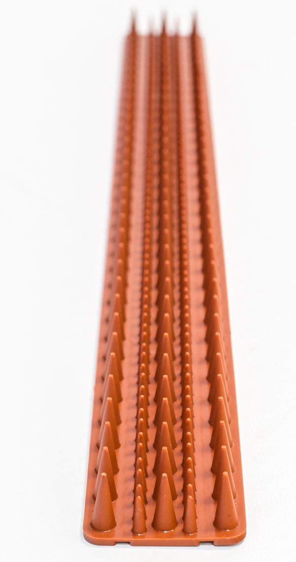 Primrose Fence Spikes - Cat Garden Wall Security Anti Climb Detterent Spike Strips - Terracotta - Pack of 8