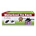 Primode Motorized Tie Rack with LED Lights – Closet Organizer, Stores & Displays Up to 64 Ties Or Belts, Rotation operates with Batteries. Great Gift Idea (Black)