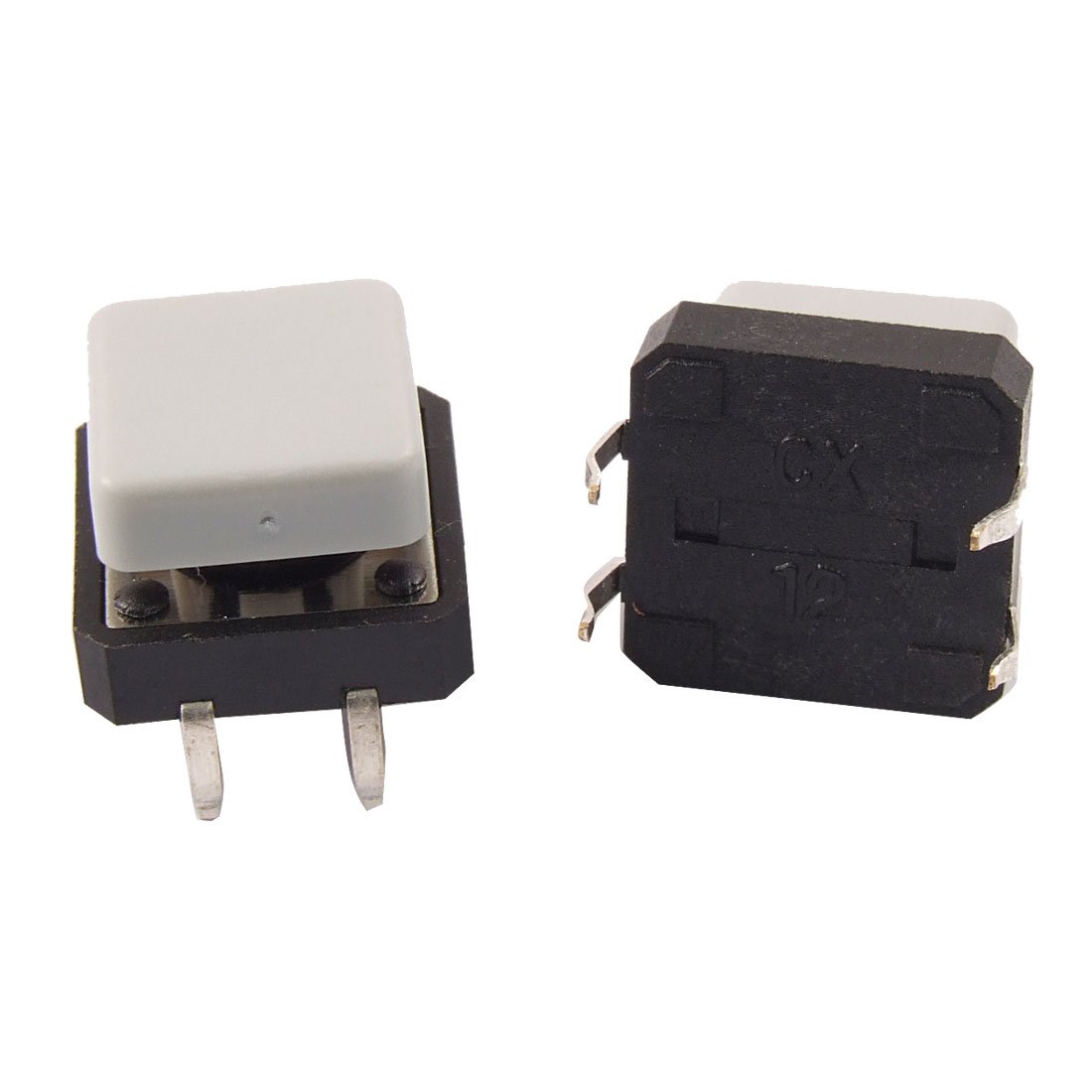 Sourcingmap Momentary Tactile Push Button Switch 12x12x12mm 4 Pin DIP Through Hole W Cap 20pcs