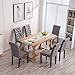 YEEFY Habit Solid Wood Tufted Parsons Dining Chair (Set of 4) (Gray)