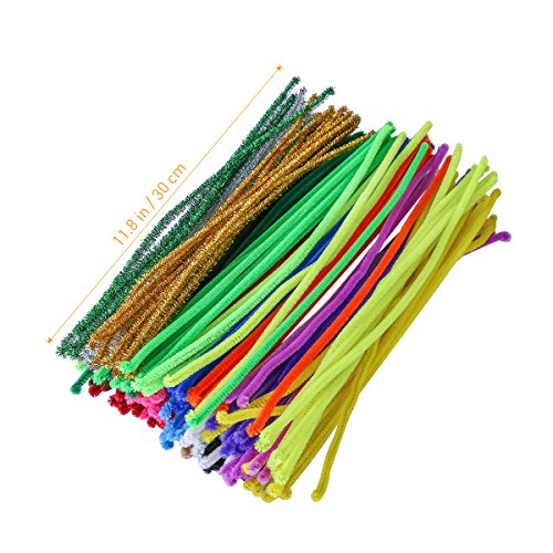 ROSENICE 200pcs Chenille Stems Pipe Cleaner Crafts Street Jumbo Chenille Stems for DIY Art Education - Thumbnail 3