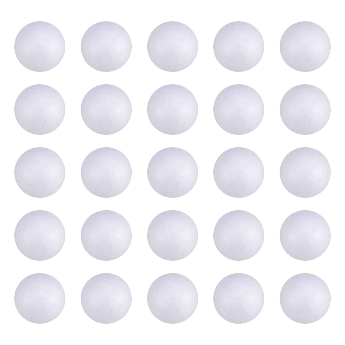 100pcs Craft Foam Balls Smooth Foam Balls for Arts Craft DIY Ornaments School Projects Christmas Decor (White,3cm)