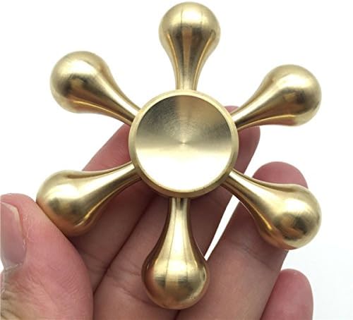 Trekids 200+ seconds High Speed Brass Hexa-spinner Finger Spinner Fidget Toys for Anxiety and Boredom Relieve,Brass