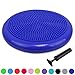 Trideer Inflated Stability Wobble Cushion with Pump, Flexible Seating Classroom, Extra Thick Core Balance Disc, Wiggle Seat for Sensory Kids (Office & Home & School) (34cm Royal Blue)