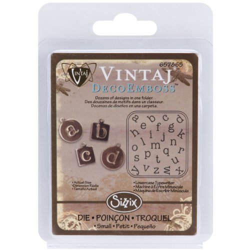 Sizzix DecoEmboss Die - Lowercase Typewriter by Vintaj