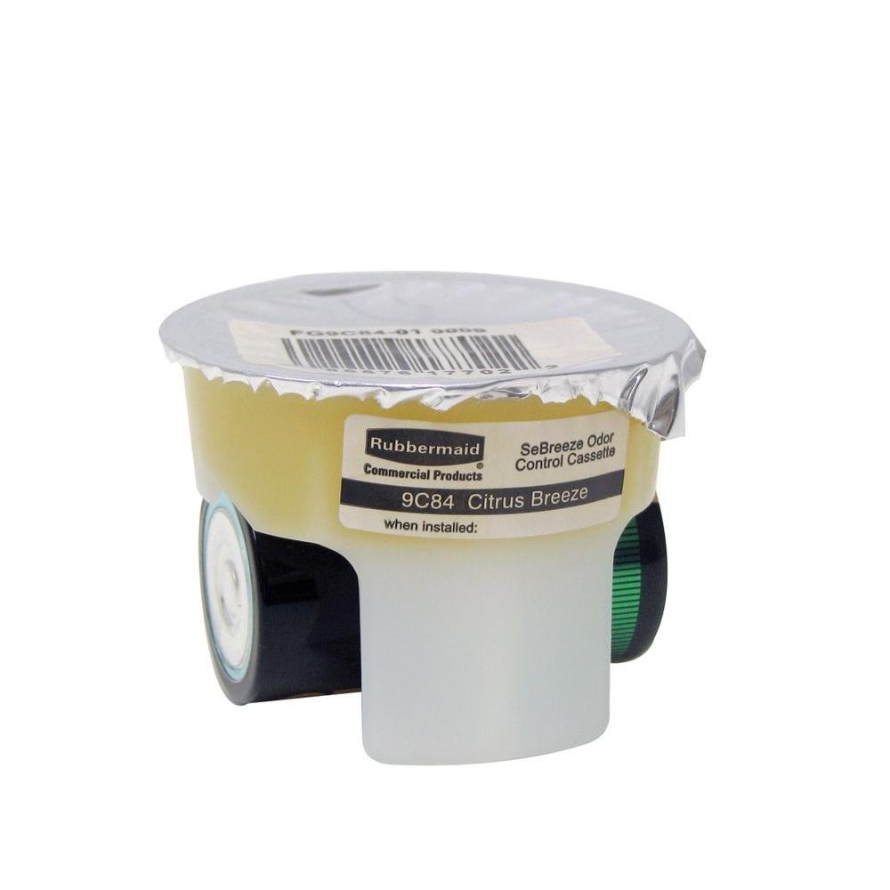 Rubbermaid 9C8401 SeBreeze Gel Fragrance Cassette, Citrus Breeze, 6/Carton