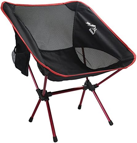 Outdoor Camping Chair Super Light Weight Easy To Carry! Folding Camp Chairs Have Travel Friendly Design For Easy Storage - Patio Beach Lounge Chair are Comfortable &amp; Relaxing! (Cherry)