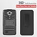 LG G Flex 2 Case, Combo Shell Cover Kickstand with Built-in Holster Locking Belt Clip+Circle(TM)Touch Screen Pen And Screen Protector-Black