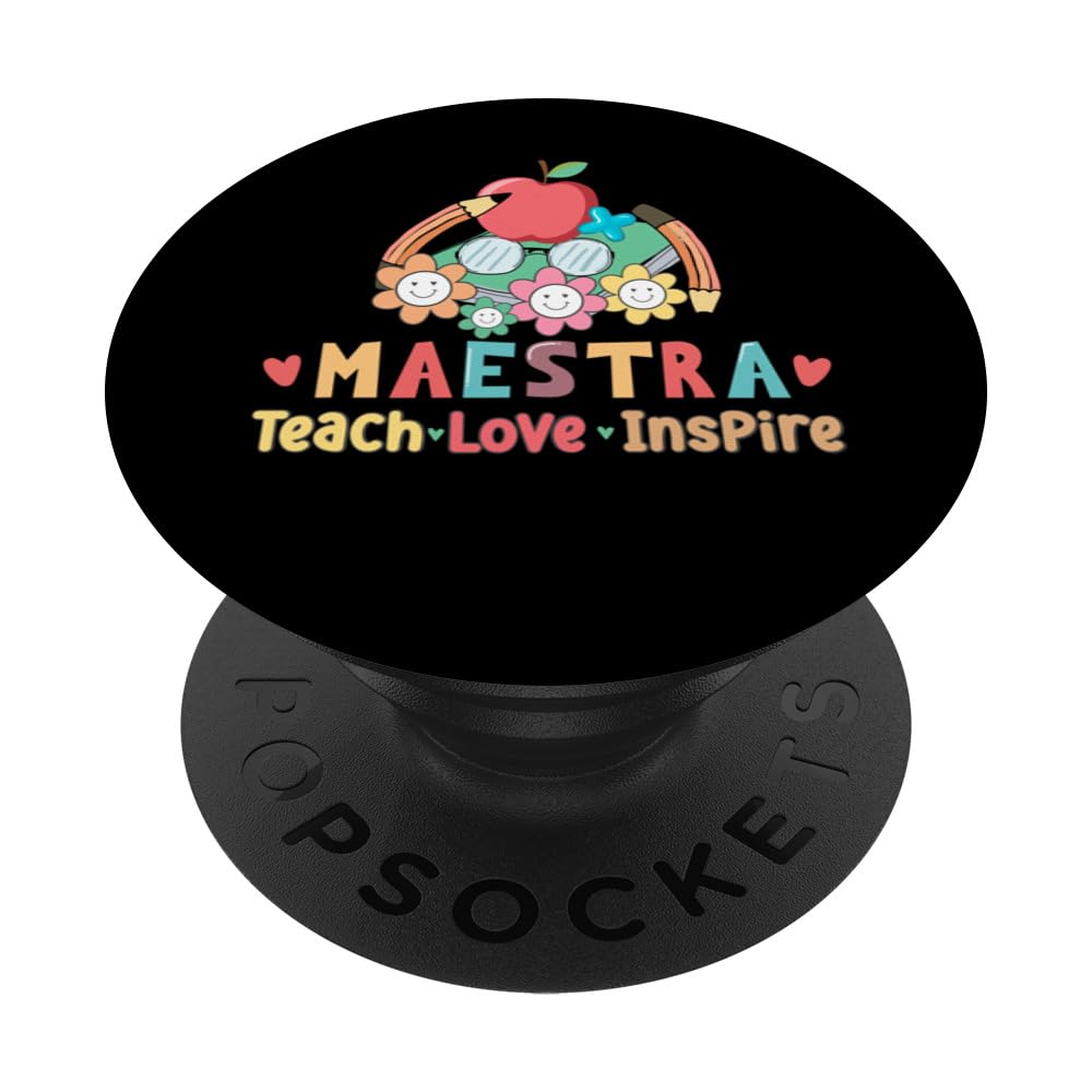 Maestra Maestras Del Bien Men School Spanish Teacher PopSockets Swappable PopGrip