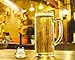 Juvale Ring for a Beer Handheld Bell - 5-Inch Steel in Gold & Black - Portable Bar Novelty Bell for Restaurant & Party
