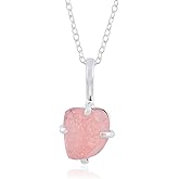 Natural Raw Morganite Crystals Pendant Necklace, Rough Gemstone, Energy Healing Crystals, Birthday, Gift for Her, Gemstone Jewelry 18 inch AAA+ Quality (morganite)