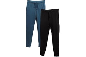 BROOKLYN VERTICAL 2-Pack Boys Fleece Cotton Joggers Pant|Soft Comfortable Cotton,Drawstring Pull,Pockets| Small-XL