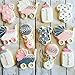 LILIAO Cookie Cutters Set Baby Shower - 7 Piece - Onesies, Bib, Rattle, Feeding Bottle, Baby Carriage, Rocking Horse Elephant - Stainless Steel