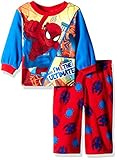 DC Comics Boys' Ultimate Superman 2-Piece Fleece Pajama Set, Red, 24 Months