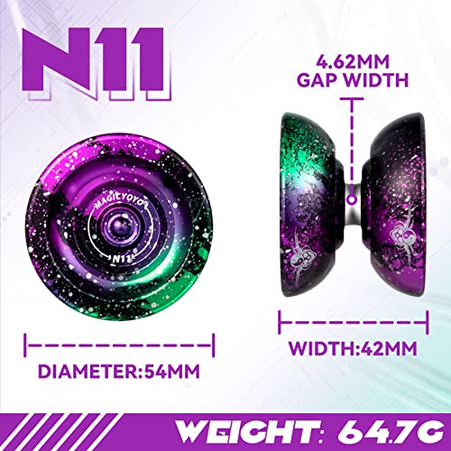 MAGICYOYO Professional N11 Unresponsive Yoyo for Kids, Metal Trick Yoyo