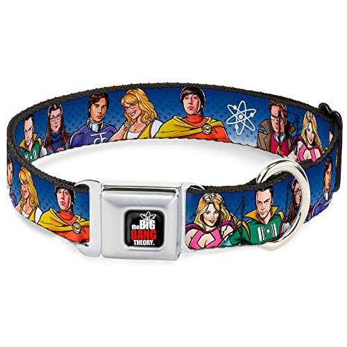 Dog Collar Seatbelt Buckle The Big Bang Theory Superhero Characters Group Blue…