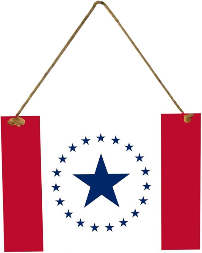Artibetter - Bandera del Estado del Mississippi de madera para colgar