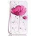 Uncle.Y Galaxy S5 Case, S5 Case, Samsung Galaxy S5 Case, Wallet Flip PU Leather Case Folio Protector Cover Case with Card Holder and Strap Case for Samsung Galaxy S5 I9600 (Flower)