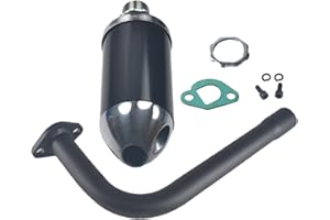 LZEVIAERI Exhaust Muffler Kit For Coleman Powersports CT200U BT200X KT196 MB200,For Honda GX160 GX200，For Predator 212cc 196cc/6.5HP Gas Mini Bike Go Kart Performance Parts Black