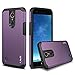 J&D Case Compatible for LG K20 V/ K20 Plus/Harmony/ K10 2017 / V5 / Grace, Heavy Duty Dual Layer Hybrid Shockproof Protective Rugged Bumper, Purple