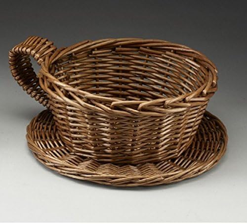 Willow Latte Cup With Saucer Basket
