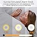 HOOMILY Sunrise Alarm Clock, Wake Up Light LED Digital Clock for Bedrooms with Touch Control 7 Colors Light, 6 Natural Sounds, FM Radio and Snooze/Sunset Simulation