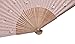 Hand Fan Bamboo White Flower Printed Folding Fan Cotton For Party Wedding Gift White Flower