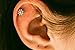 16g Body jewelry cartilage ear studs cute cool earring tragus helix barbell for women teens girls men mini snowflake earring piercing, Mini Flower Cz Tragus Earring,bridesmaid Gift 11P-01153 (gold)