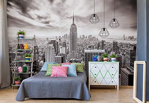 City Skyline Empire State New York - Photo Wallpaper - Wall Mural - EasyInstall Paper - Giant Wall Poster - PANORAMIC - 250cm x 104cm - EasyInstall Paper - 1 Piece