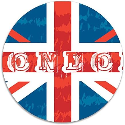Feimao Union Jack London Anti Slip Round Office Chair Cushion Pad Stool Cover 15 Inch