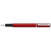 Sheaffer Pop Glossy Red Fountain Pen with Chrome Trim and Medium Nib