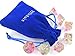 Polyhedral Gaming Dice Complete Sets of 7-Die Dice - D4 D6 D8 D10 D12 D20 & Percentile Dice – Great for Tabletop, Roleyplaying & DnD Games, Math & MTG (Purple/Green)
