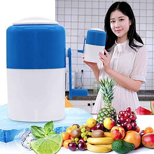 Eiscrusher Maschine, Mit 4 Edelstahlklinge ABS PP Eiszerkleinerer ideal für Softdrinks Cocktails oder kalte 14.5 X 22.5… – Bild 3