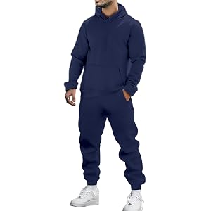 LVOFTJU Sweatsuits for Mens Sweat Suit Jogging Track Suits 2 Piece Matching Sets Outfits Casual Comfy Athletic Tracksuits
