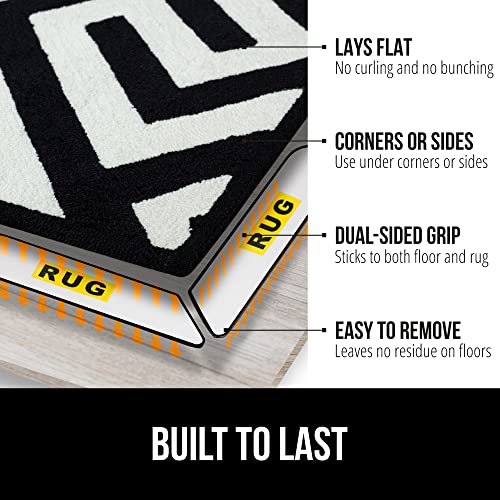 The Original Gorilla Grip 16 Pack Rug Gripper, Corners and Sides, Stops