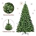 Goplus 7.5ft Artificial Christmas Tree, Premium Unlit Hinged Spruce Full Tree with 1346 Branch Tips, Metal Stand, Hinged Structure, Easy Assembly Festival Celebration Xmas Tree for Home, Office, Party