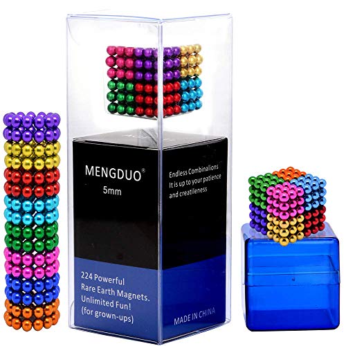 MENGDUO 5MM 224pcs Magnets Sculpture Building Blocks Toys for Sculpture Stress Relief Magnet Intelligence Development - Office Toy for Adults (8 Colors) - Thumbnail 6