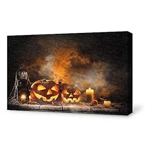 Canvas Wall Art Halloween Pictures Home Wall Decorations for Bedroom Living Room Paintings Canvas Prints Framed - 12x18 inches