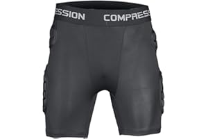 QIKEGOODS Men's Goalkeeper Shirt Padded Football Protective Gear for Men Training Suit Rib Protector for Soccer Basketball Paintball