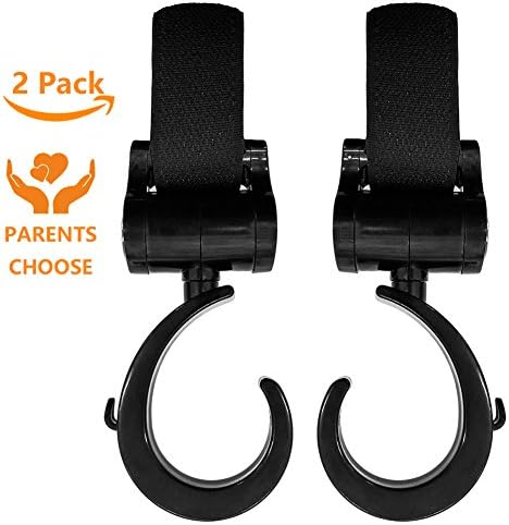 Baby Stroller Hook-2 Pack of Multi Purpose Hooks By JOYREN - for Dad &amp; Mommy when Walking or Shopping