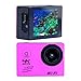 Sports Camera Sport Video 4K WIFI Action Cam 16 MP Underwater Camcorder HD 1080P and 2 Batteries 170° Wide-Angle Pink