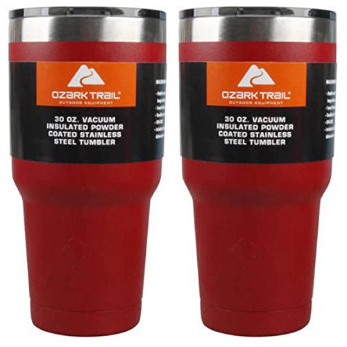 Ozark Double-Wall Insulated stainless steel tumblers - set of 2, 30 oz (Red)
