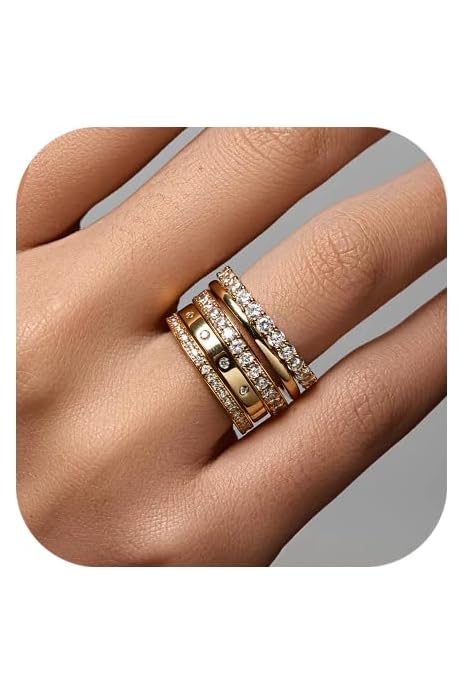 Oura Ring Pave Bands Amazon Ring Set Cubic Zirconia Rings For
